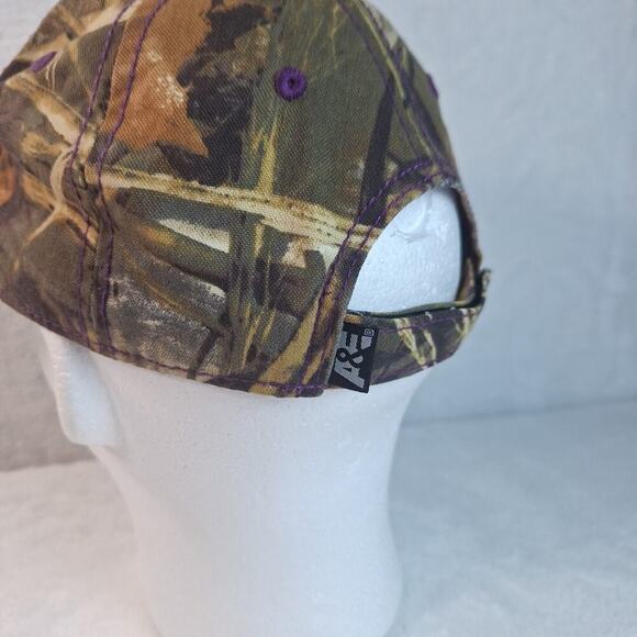 Official Duck Dynasty A&E Hat Cap Distressed Purple Camo Camouflage Adjustable - Picture 4 of 8